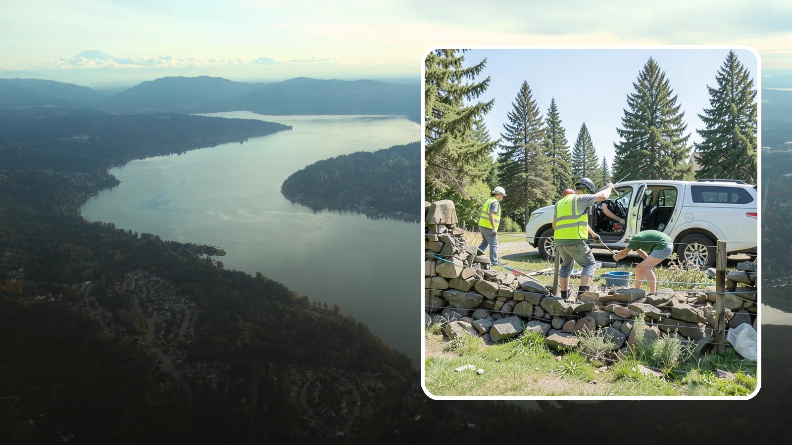 Stone Wall Repairs in Sammamish, King County, WA - We repoint and rebuild mortared and dry-stacked stone walls at parks, memorials, and historic sites.