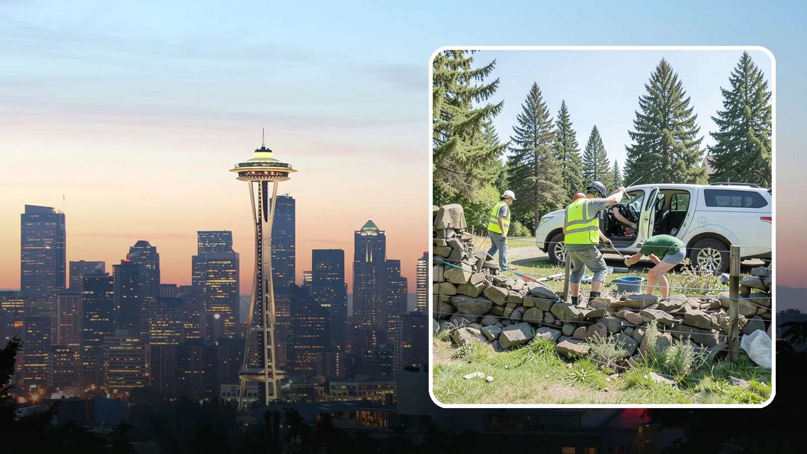 Stone Wall Repairs in Seattle, King County, WA - We repoint and rebuild mortared and dry-stacked stone walls at parks, memorials, and historic sites.