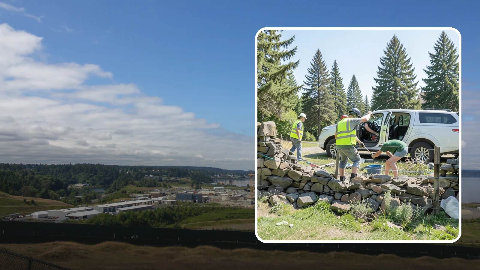 Stone Wall Repairs in University Place, Pierce County, WA - We repoint and rebuild mortared and dry-stacked stone walls at parks, memorials, and historic sites.