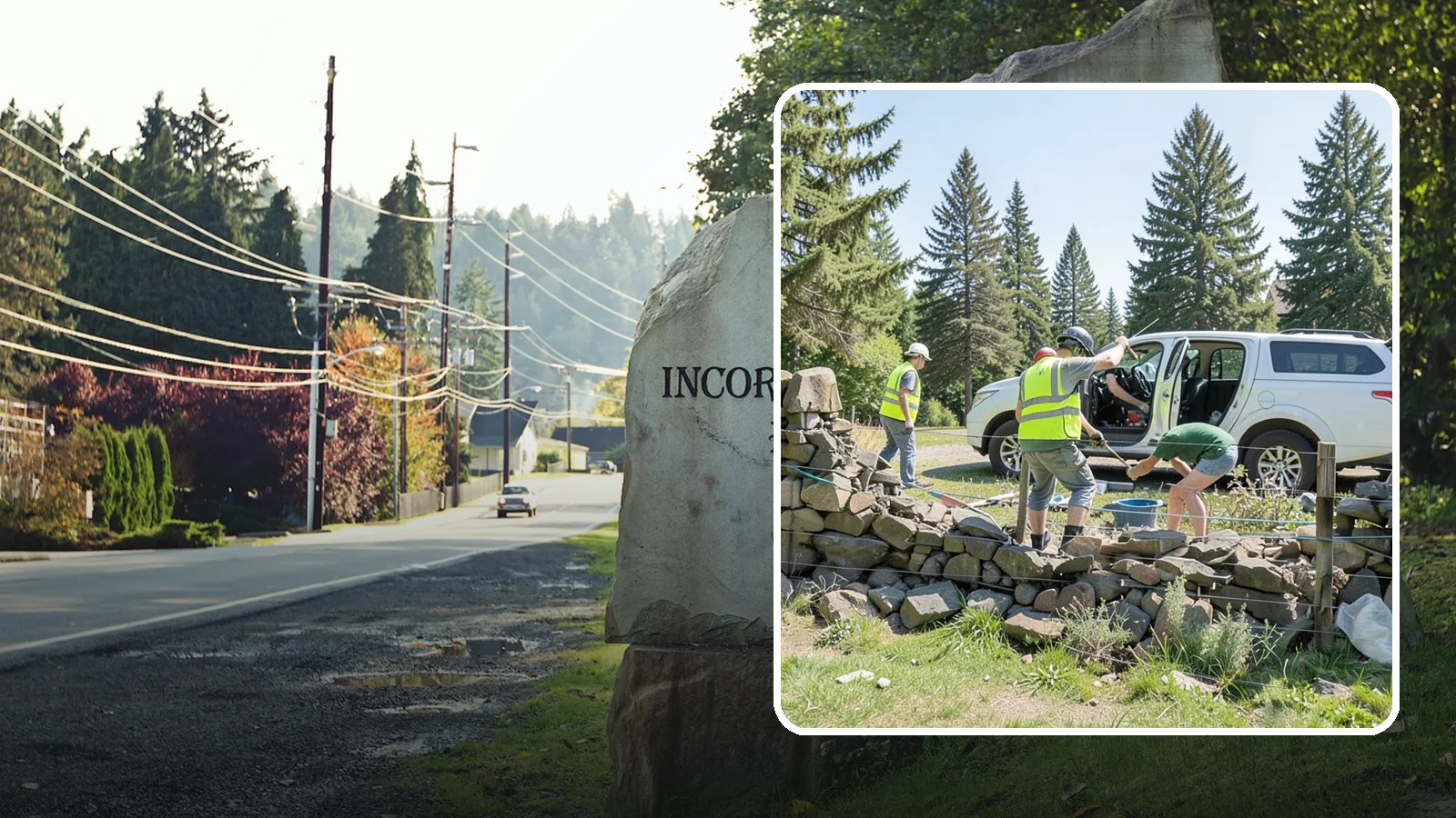 Stone Wall Repairs in Wilkeson, Pierce County, WA - We repoint and rebuild mortared and dry-stacked stone walls at parks, memorials, and historic sites.