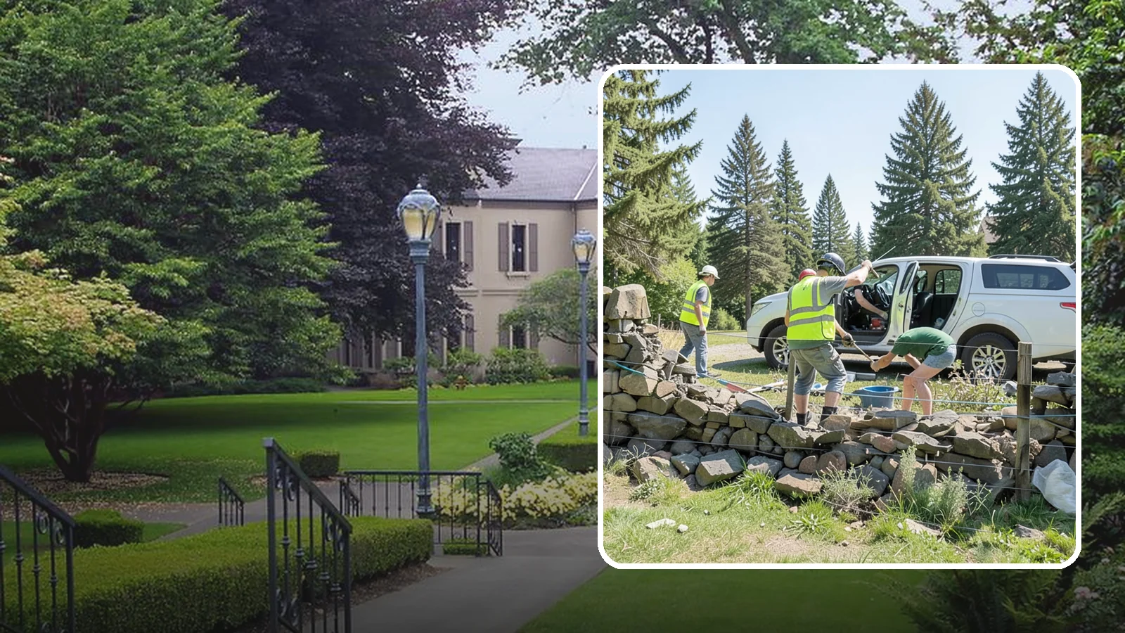 Stone Wall Repairs in Woodinville, King County, WA - We repoint and rebuild mortared and dry-stacked stone walls at parks, memorials, and historic sites.
