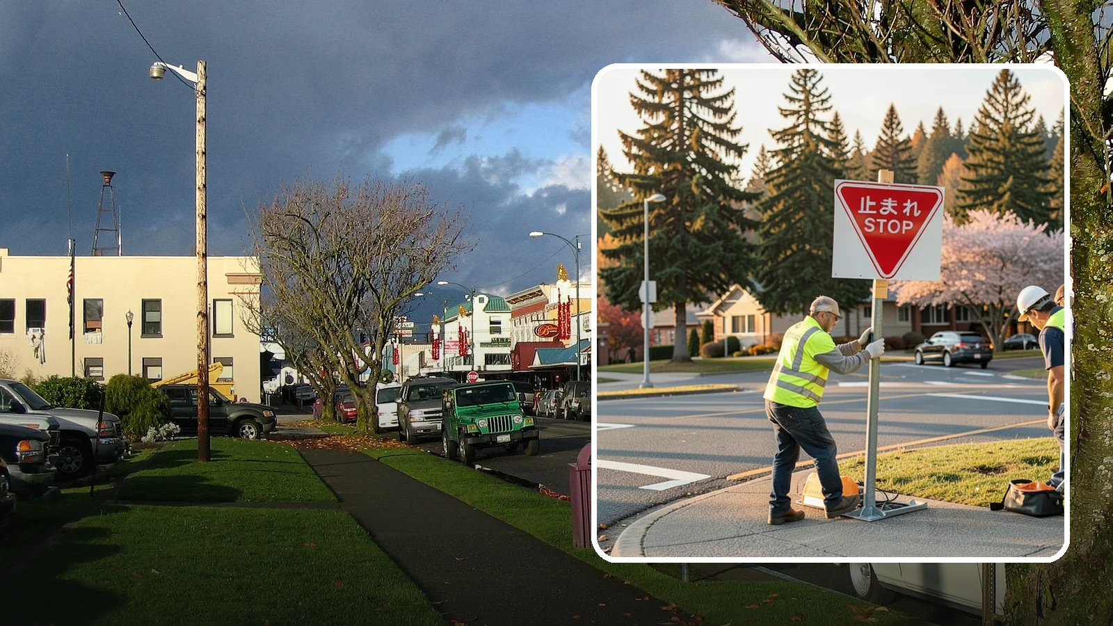Stop Sign Installation in Arlington, Snohomish County, WA - Installation of regulatory stop signs to MUTCD placement and height specifications for safe intersection control.