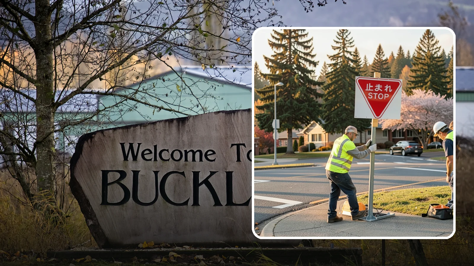Stop Sign Installation in Buckley, Pierce County, WA - Installation of regulatory stop signs to MUTCD placement and height specifications for safe intersection control.