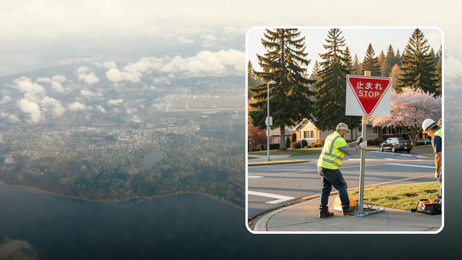 Stop Sign Installation in Burien, King County, WA - Installation of regulatory stop signs to MUTCD placement and height specifications for safe intersection control.