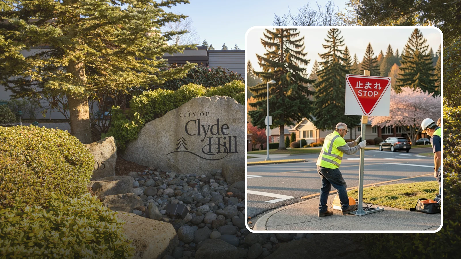 Stop Sign Installation in Clyde Hill, King County, WA - Installation of regulatory stop signs to MUTCD placement and height specifications for safe intersection control.