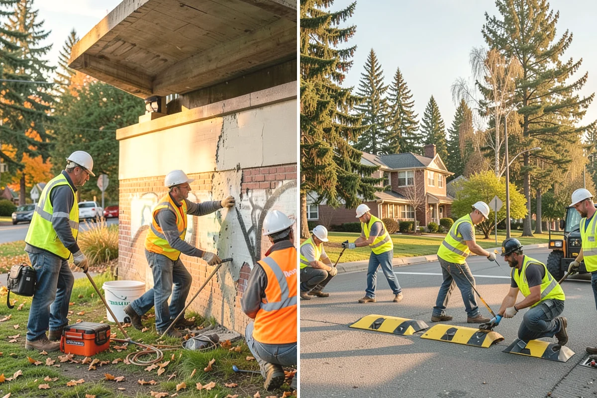 Stop Sign Installation in Edgewood, Pierce County, WA - Verify approved location, height, and offset with the traffic authority