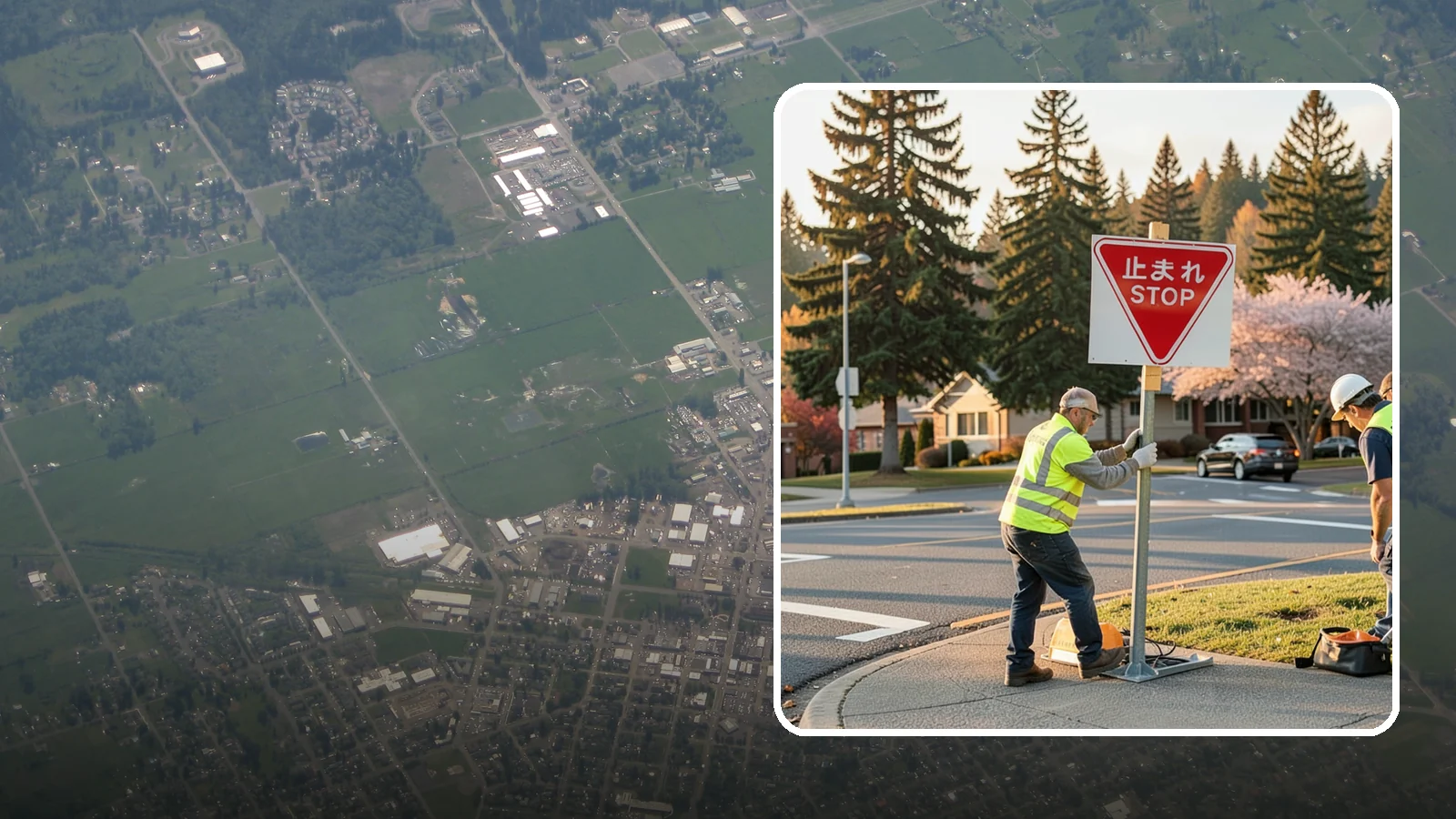 Stop Sign Installation in Enumclaw, King County, WA - Installation of regulatory stop signs to MUTCD placement and height specifications for safe intersection control.