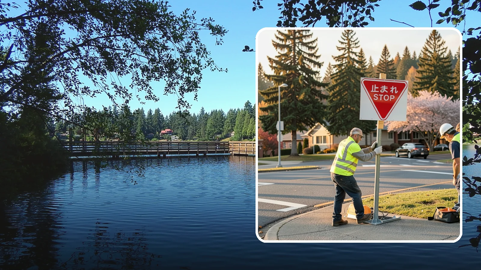 Stop Sign Installation in Federal Way, King County, WA - Installation of regulatory stop signs to MUTCD placement and height specifications for safe intersection control.