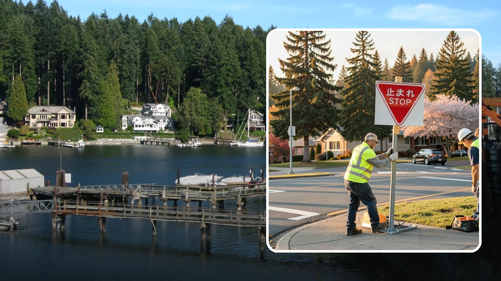 Stop Sign Installation in Gig Harbor, Pierce County, WA - Installation of regulatory stop signs to MUTCD placement and height specifications for safe intersection control.
