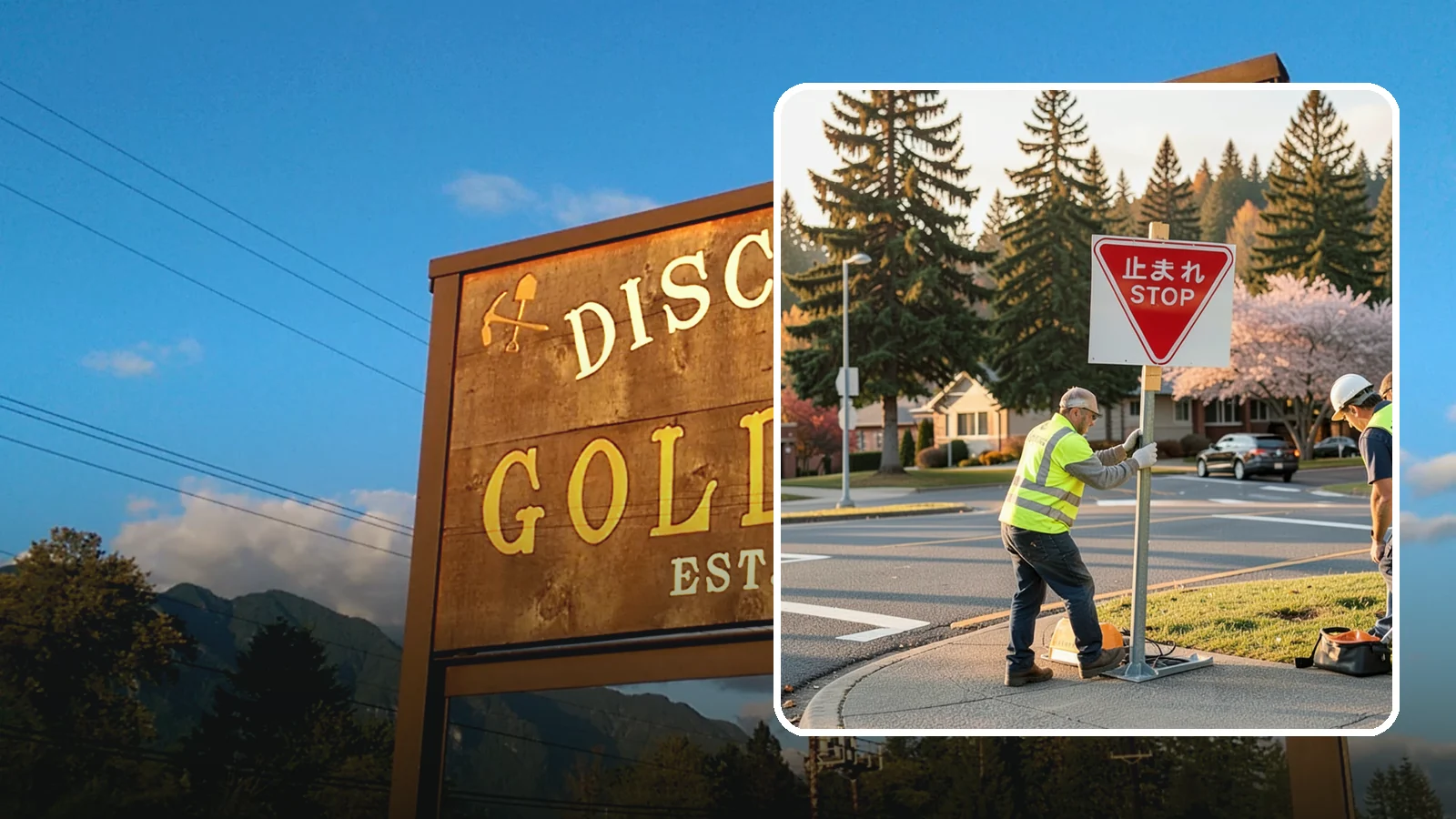 Stop Sign Installation in Gold Bar, Snohomish County, WA - Installation of regulatory stop signs to MUTCD placement and height specifications for safe intersection control.