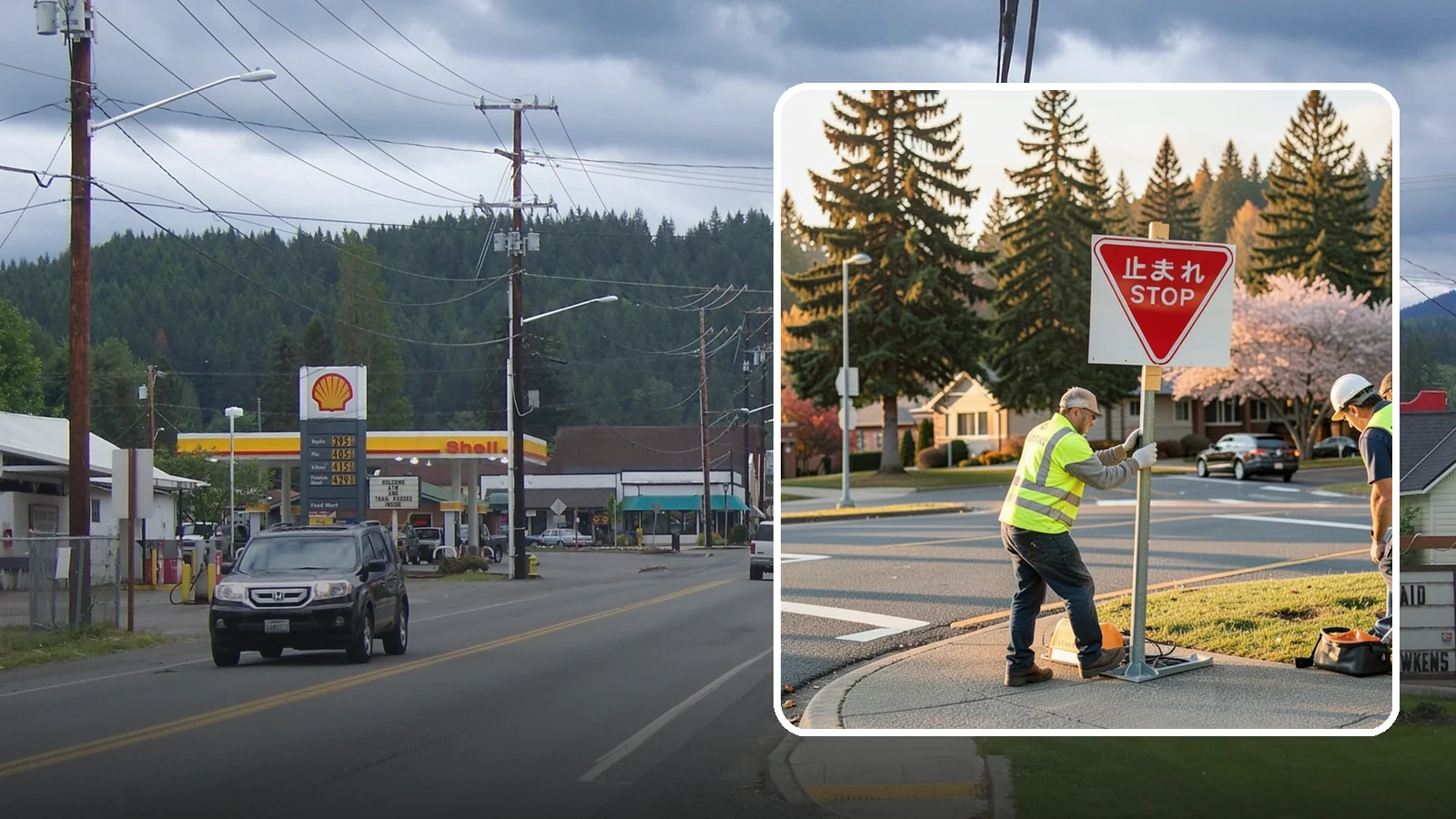 Stop Sign Installation in Granite Falls, Snohomish County, WA - Installation of regulatory stop signs to MUTCD placement and height specifications for safe intersection control.