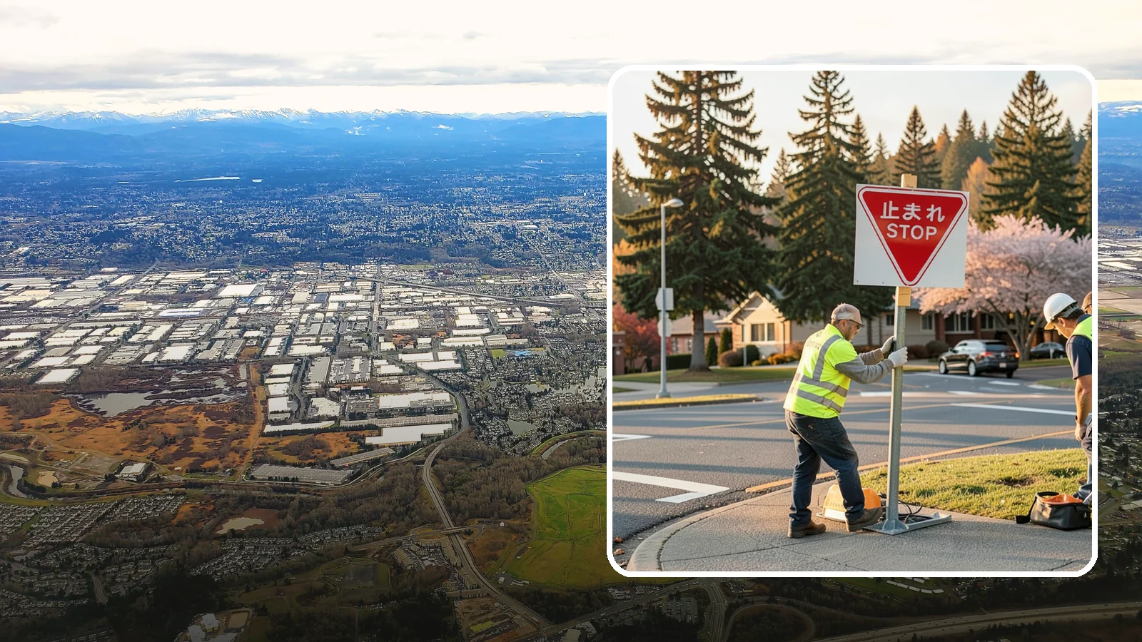 Stop Sign Installation in Kent, King County, WA - Installation of regulatory stop signs to MUTCD placement and height specifications for safe intersection control.