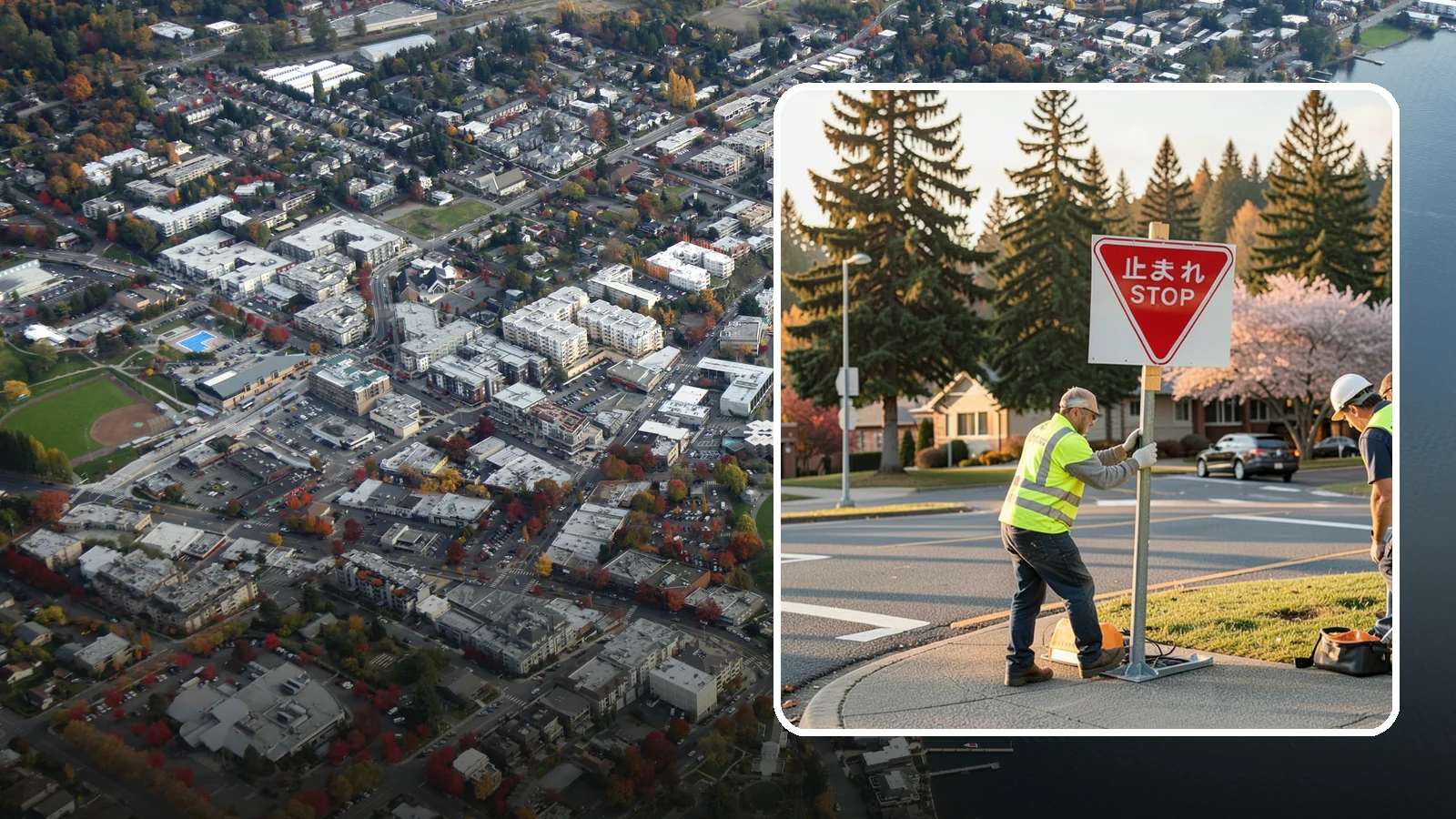 Stop Sign Installation in Kirkland, King County, WA - Installation of regulatory stop signs to MUTCD placement and height specifications for safe intersection control.