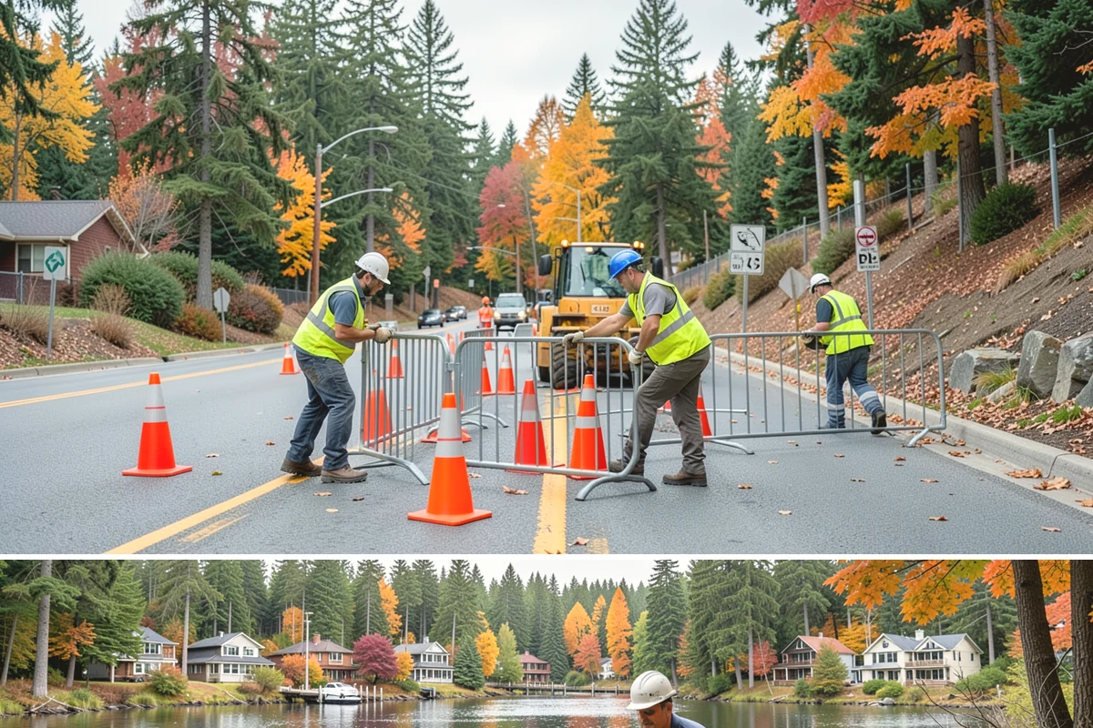 Stop Sign Installation in La Conner, Skagit County, WA - Stop sign installations are handled throughout the year, with foundation work scheduled around drier soil conditions when...