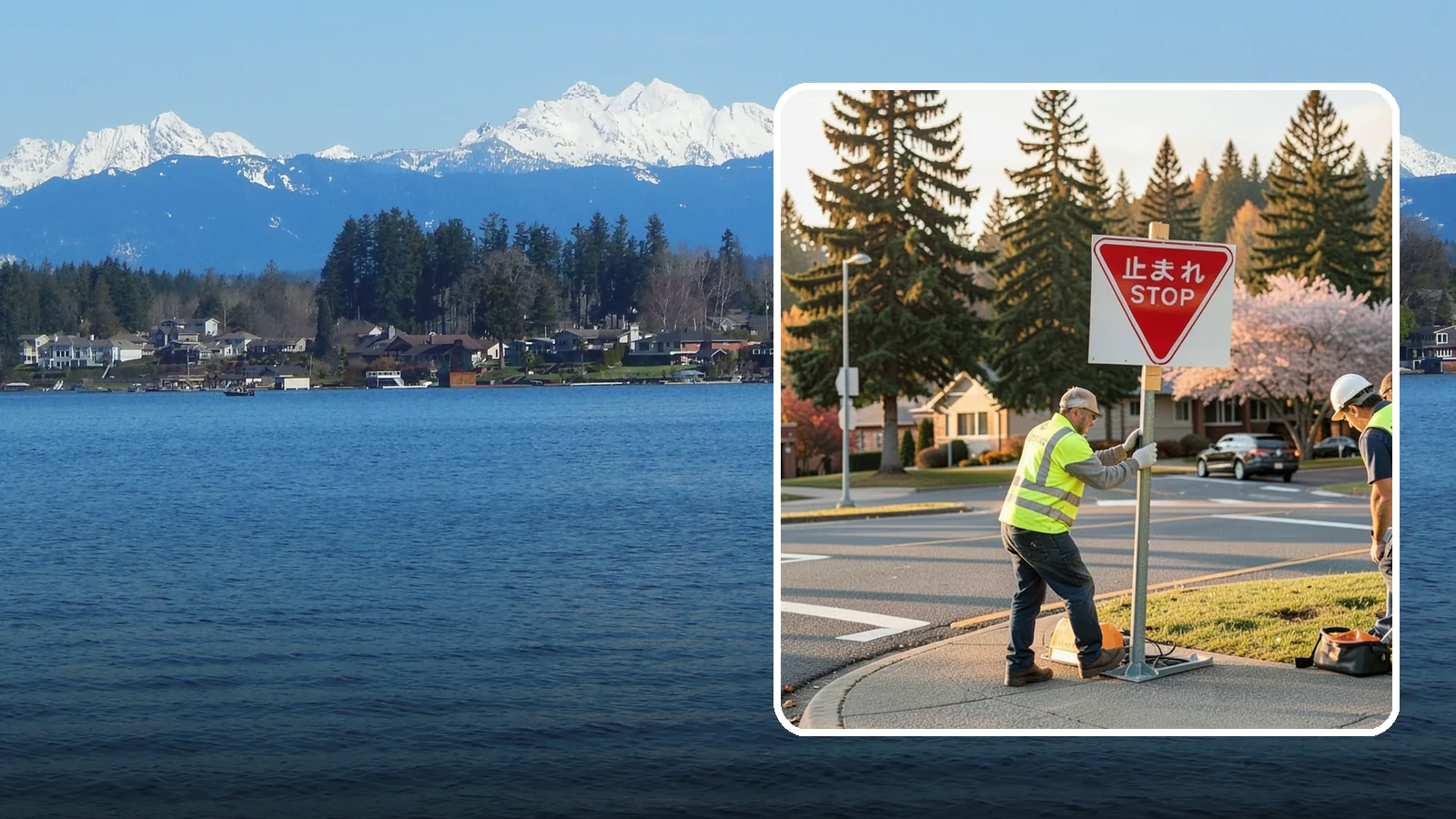 Stop Sign Installation in Lake Stevens, Snohomish County, WA - Installation of regulatory stop signs to MUTCD placement and height specifications for safe intersection control.