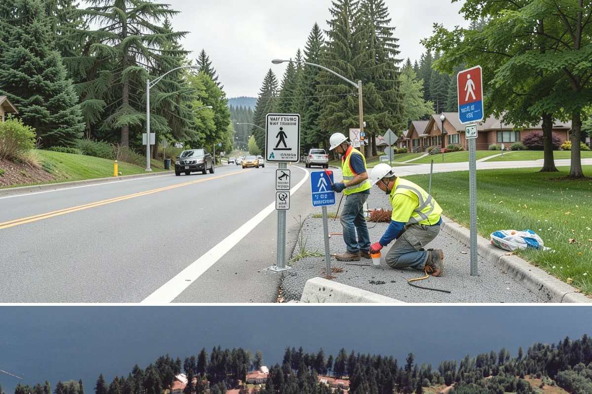 Stop Sign Installation in Lakewood, Pierce County, WA - Stop sign installations are handled throughout the year, with foundation work scheduled around drier soil conditions when...