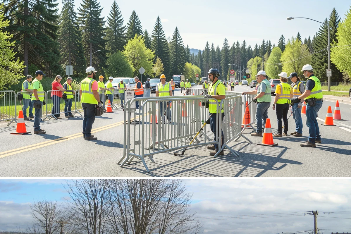 Stop Sign Installation in Langley, Island County, WA - Stop sign installations are handled throughout the year, with foundation work scheduled around drier soil conditions when...