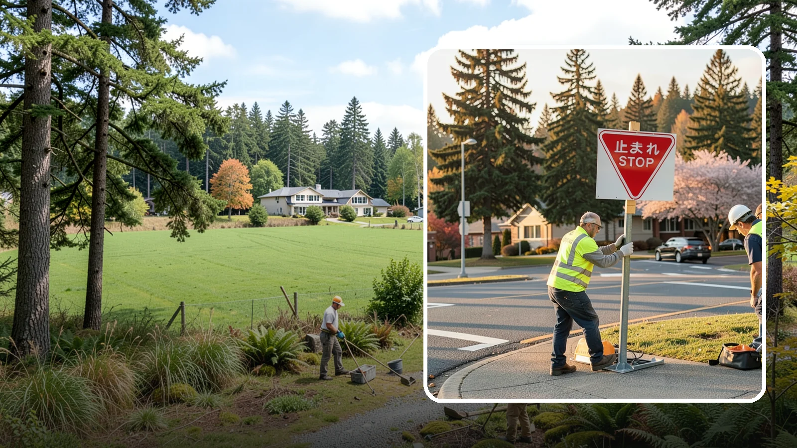 Stop Sign Installation in Lyman, Skagit County, WA - Installation of regulatory stop signs to MUTCD placement and height specifications for safe intersection control.
