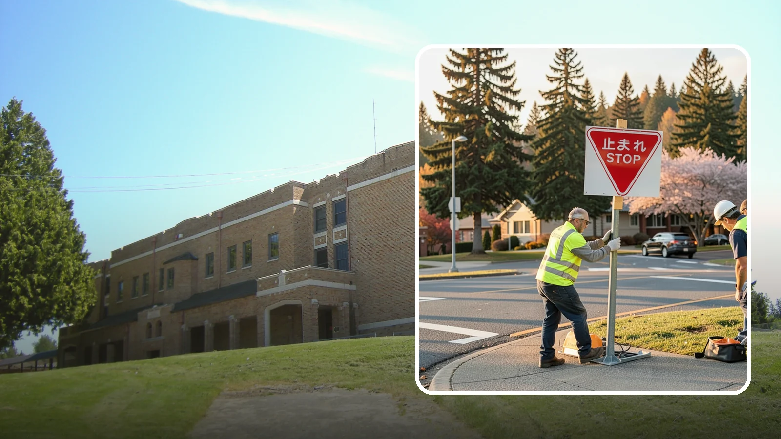 Stop Sign Installation in Maple Valley, King County, WA - Installation of regulatory stop signs to MUTCD placement and height specifications for safe intersection control.