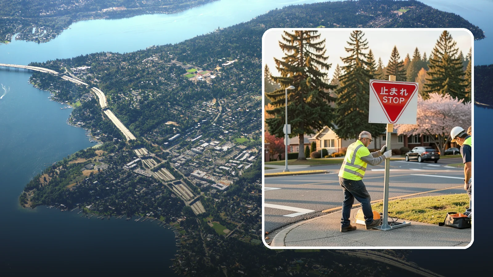 Stop Sign Installation in Mercer Island, King County, WA - Installation of regulatory stop signs to MUTCD placement and height specifications for safe intersection control.