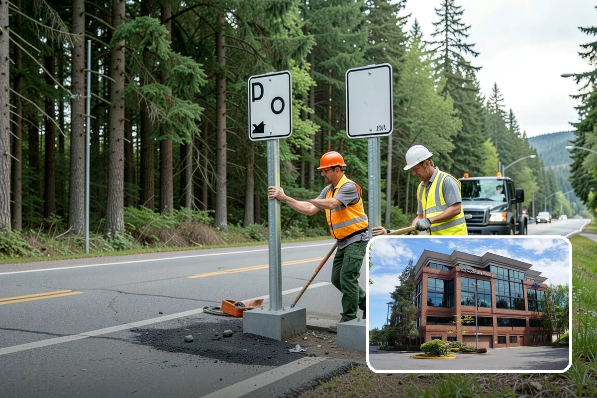 Stop Sign Installation in Mountlake Terrace, Snohomish County, WA - Delivers regulatory signage that meets MUTCD placement and visibility rules