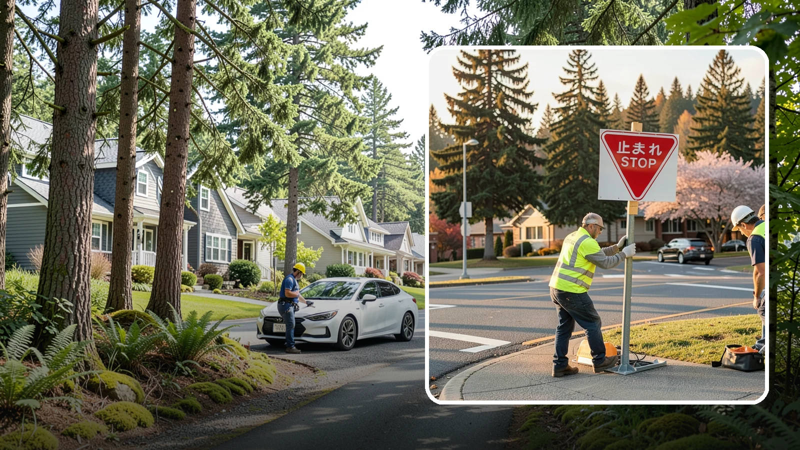 Stop Sign Installation in Normandy Park, King County, WA - Installation of regulatory stop signs to MUTCD placement and height specifications for safe intersection control.