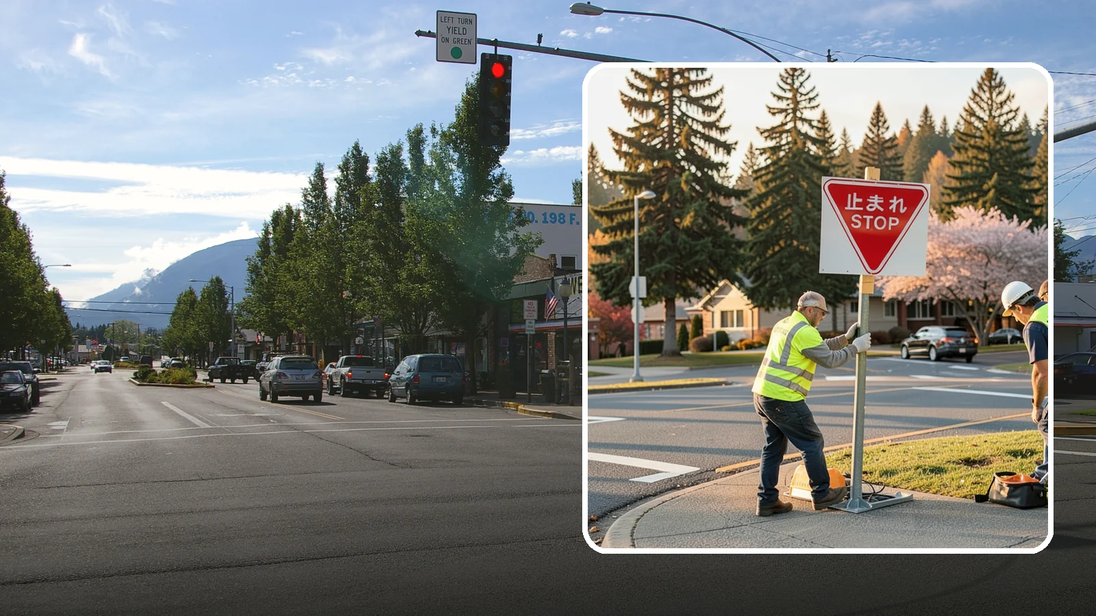 Stop Sign Installation in North Bend, King County, WA - Installation of regulatory stop signs to MUTCD placement and height specifications for safe intersection control.