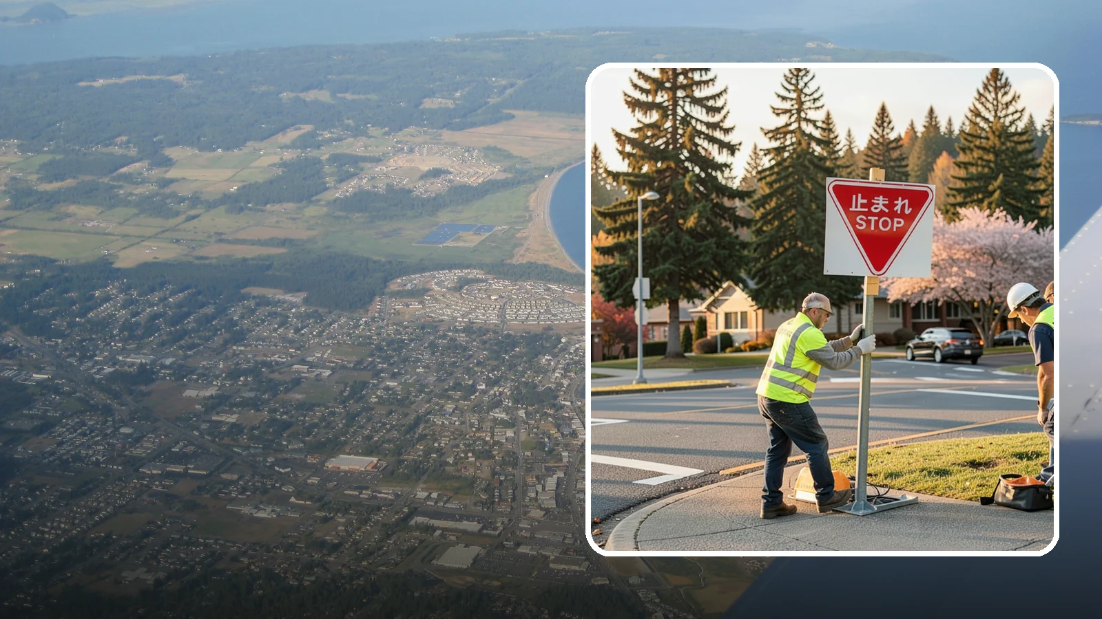 Stop Sign Installation in Oak Harbor, Island County, WA - Installation of regulatory stop signs to MUTCD placement and height specifications for safe intersection control.