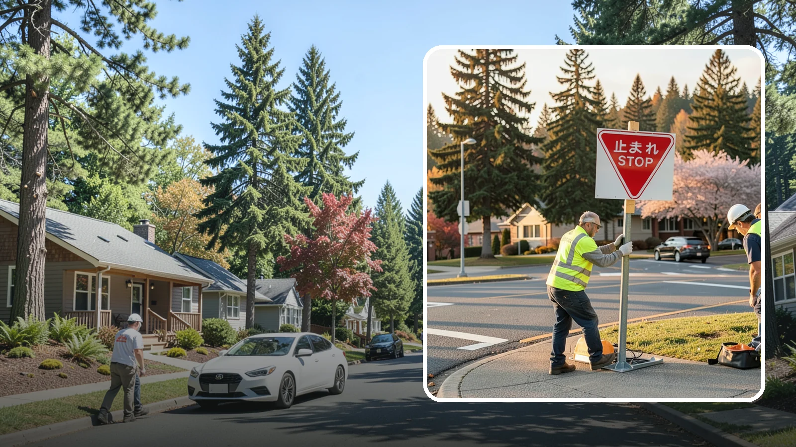 Stop Sign Installation in Orting, Pierce County, WA - Installation of regulatory stop signs to MUTCD placement and height specifications for safe intersection control.