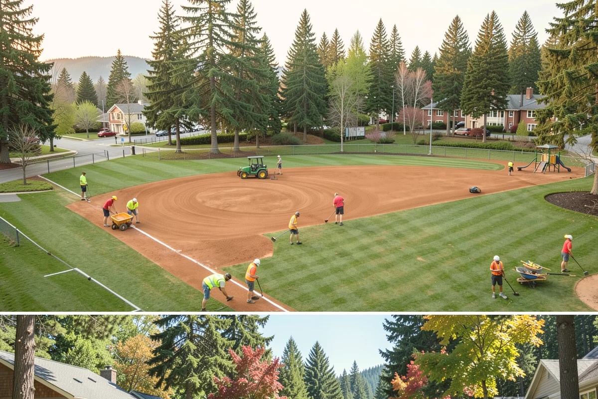 Stop Sign Installation in Orting, Pierce County, WA - Stop sign installations are handled throughout the year, with foundation work scheduled around drier soil conditions when...