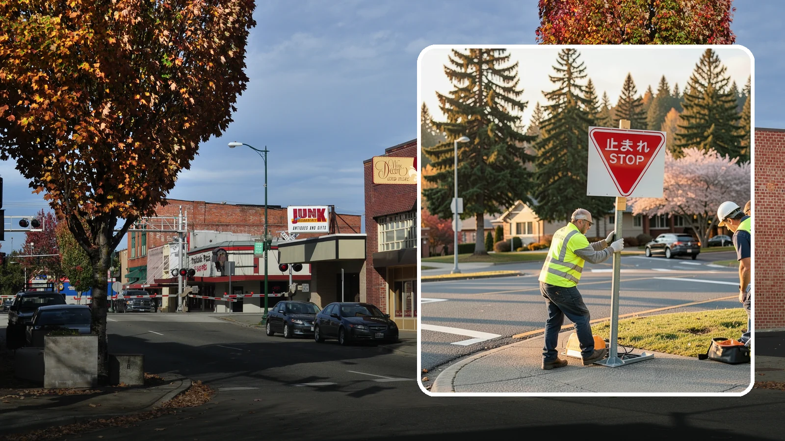 Stop Sign Installation in Puyallup, Pierce County, WA - Installation of regulatory stop signs to MUTCD placement and height specifications for safe intersection control.