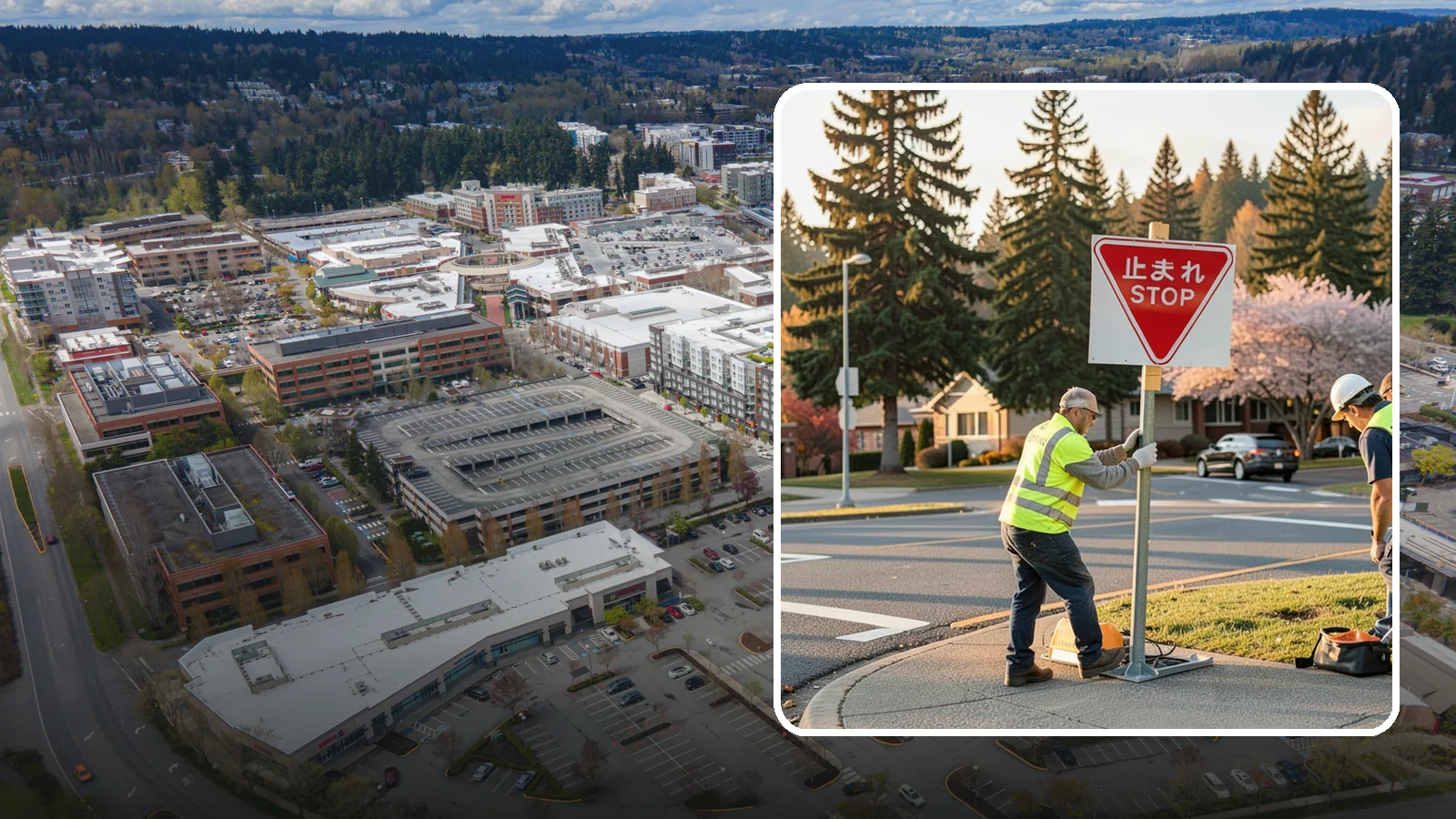 Stop Sign Installation in Redmond, King County, WA - Installation of regulatory stop signs to MUTCD placement and height specifications for safe intersection control.