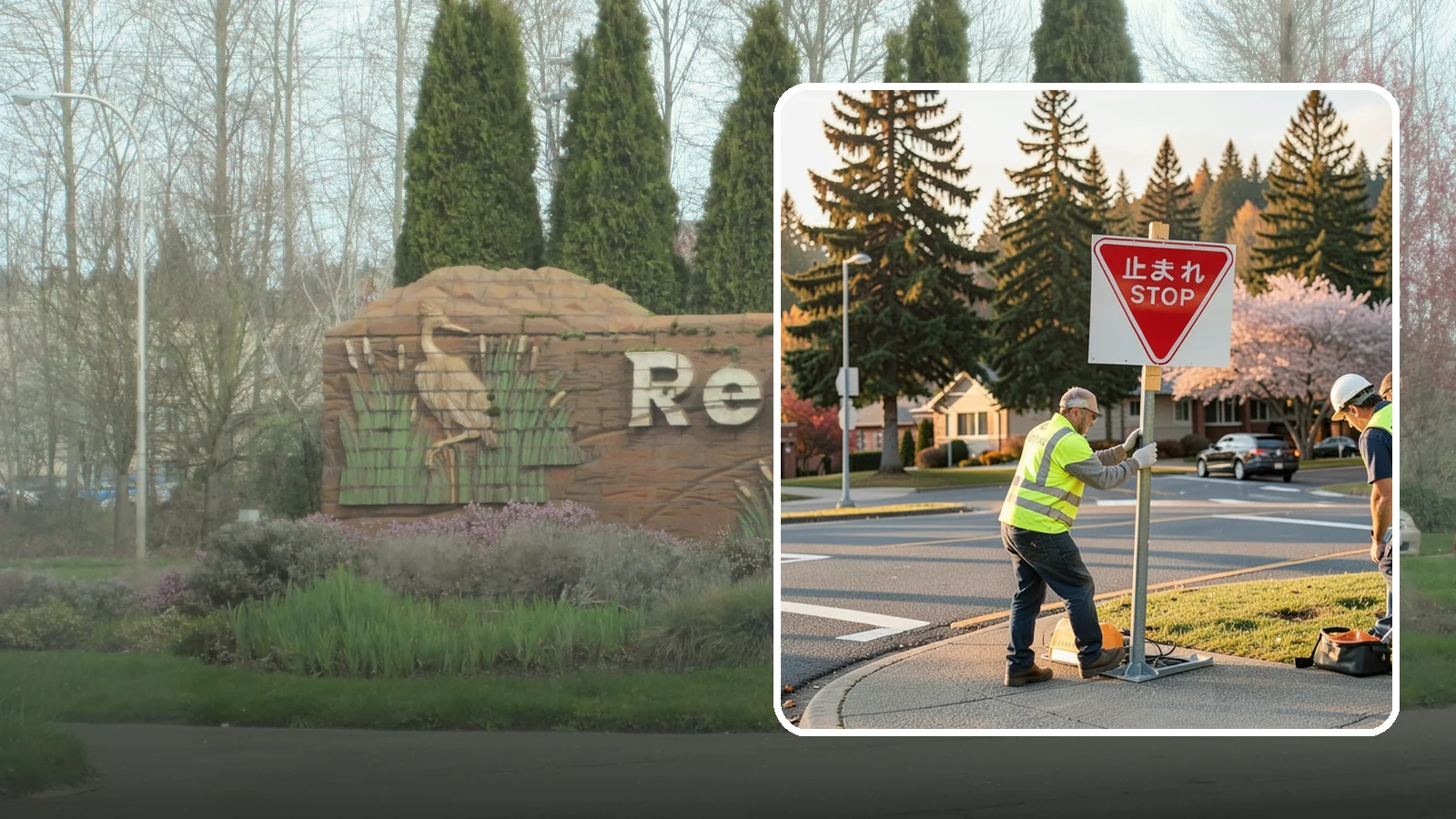 Stop Sign Installation in Renton, King County, WA - Installation of regulatory stop signs to MUTCD placement and height specifications for safe intersection control.