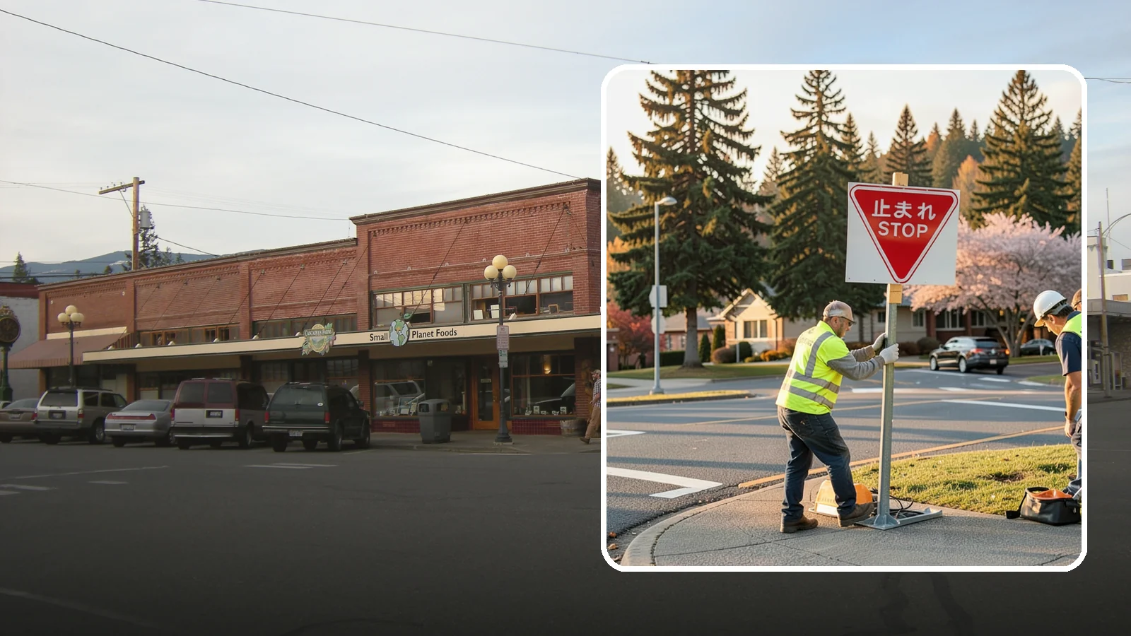 Stop Sign Installation in Sedro-Woolley, Skagit County, WA - Installation of regulatory stop signs to MUTCD placement and height specifications for safe intersection control.