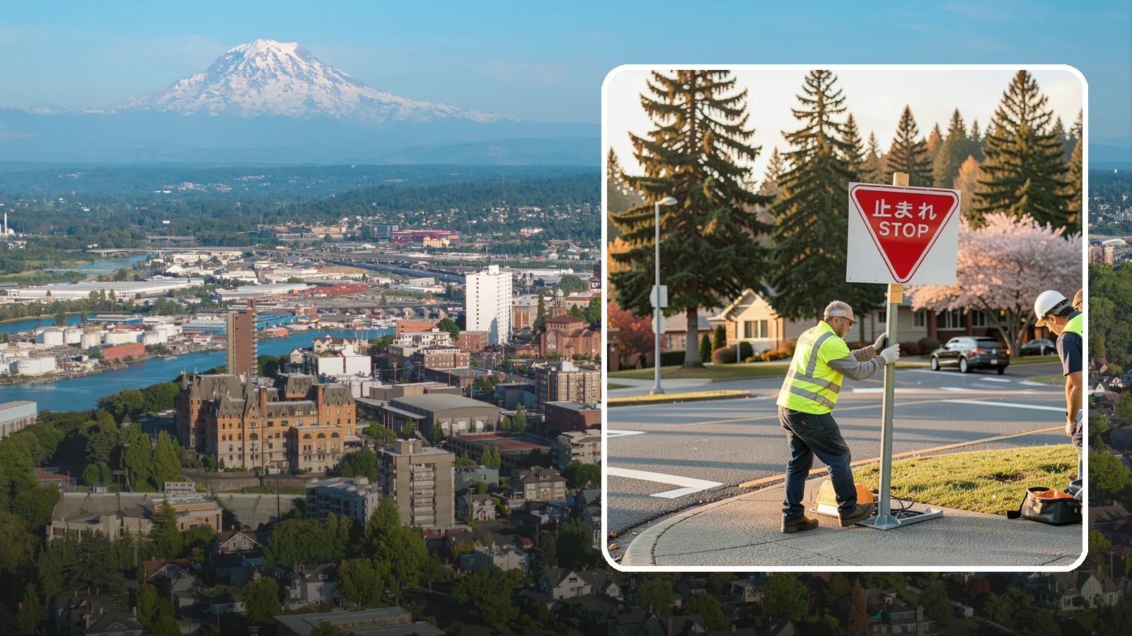 Stop Sign Installation in Tacoma, Pierce County, WA - Installation of regulatory stop signs to MUTCD placement and height specifications for safe intersection control.