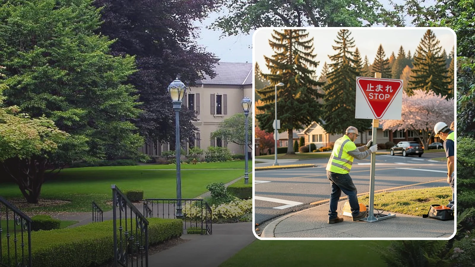 Stop Sign Installation in Woodinville, King County, WA - Installation of regulatory stop signs to MUTCD placement and height specifications for safe intersection control.