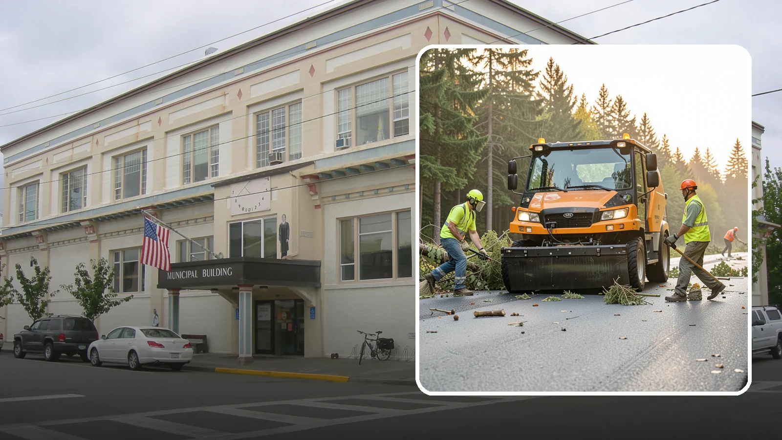 Storm Cleanup in Anacortes, Skagit County, WA - Post-storm debris clearing and hauling of downed limbs and trees from public roads, parks, and facilities with...