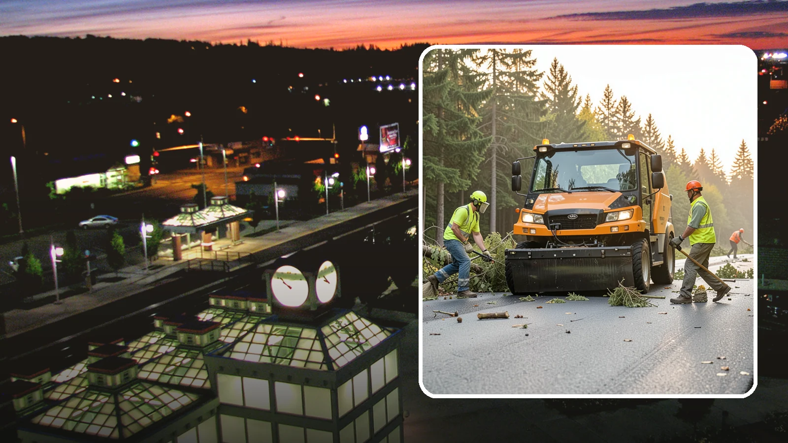 Storm Cleanup in Auburn, King County, WA - Post-storm debris clearing and hauling of downed limbs and trees from public roads, parks, and facilities with...