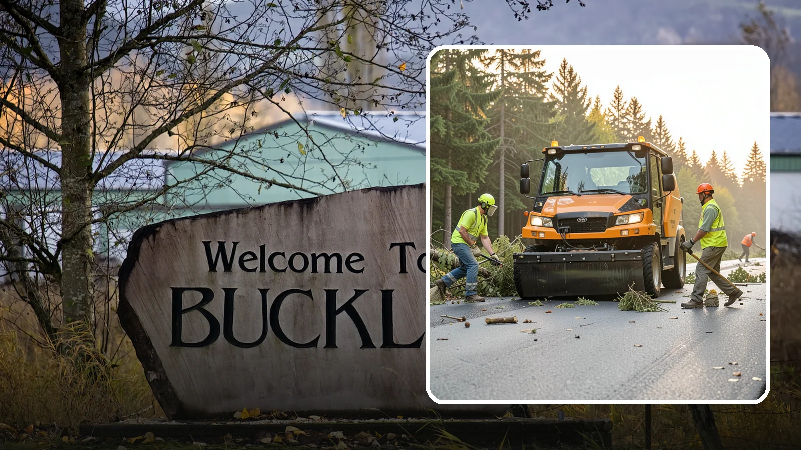 Storm Cleanup in Buckley, Pierce County, WA - Post-storm debris clearing and hauling of downed limbs and trees from public roads, parks, and facilities with...