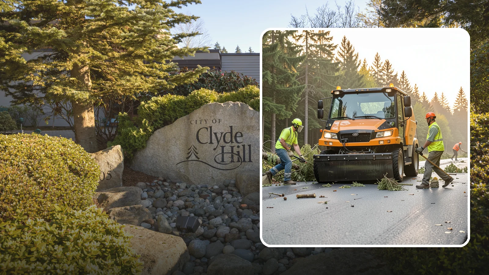 Storm Cleanup in Clyde Hill, King County, WA - Post-storm debris clearing and hauling of downed limbs and trees from public roads, parks, and facilities with...