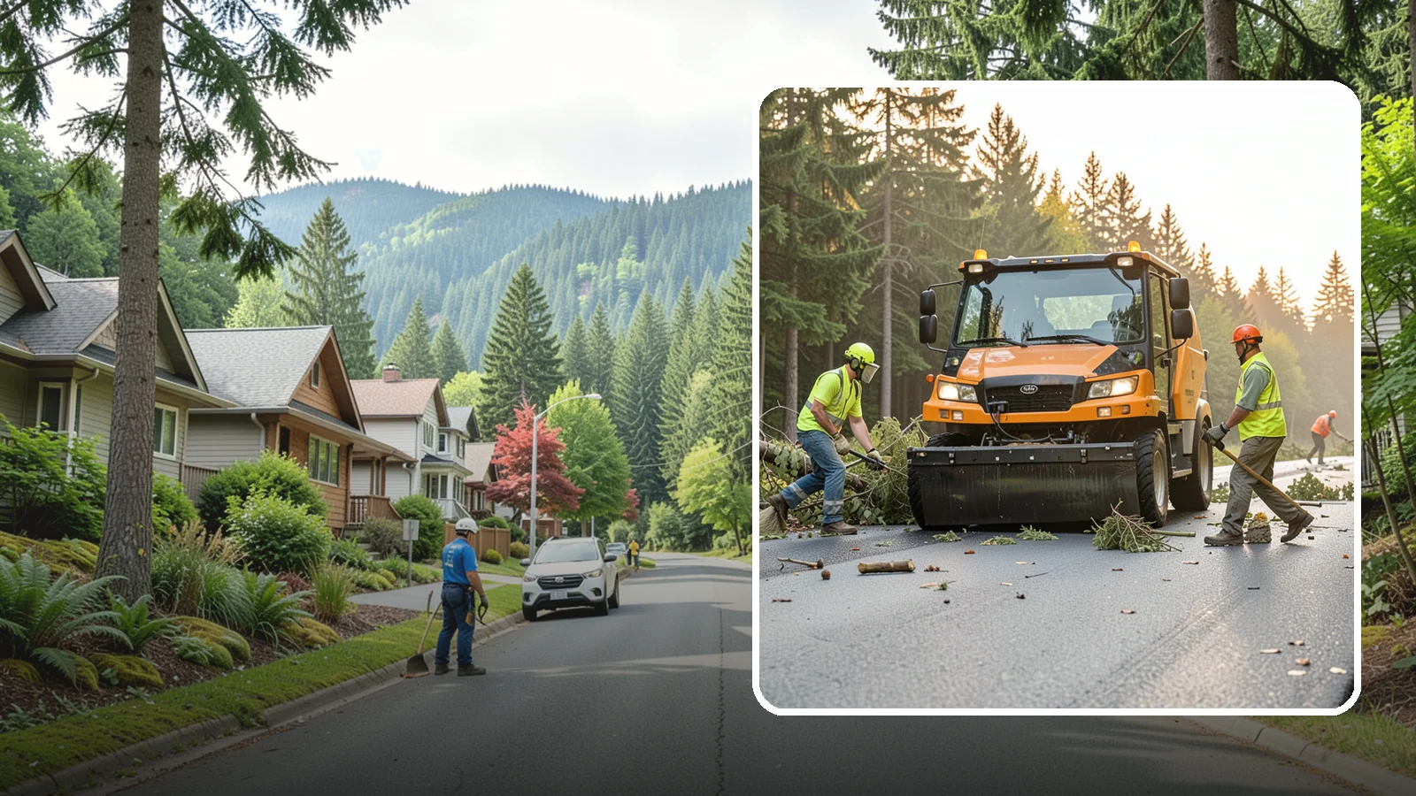 Storm Cleanup in Darrington, Snohomish County, WA - Post-storm debris clearing and hauling of downed limbs and trees from public roads, parks, and facilities with...