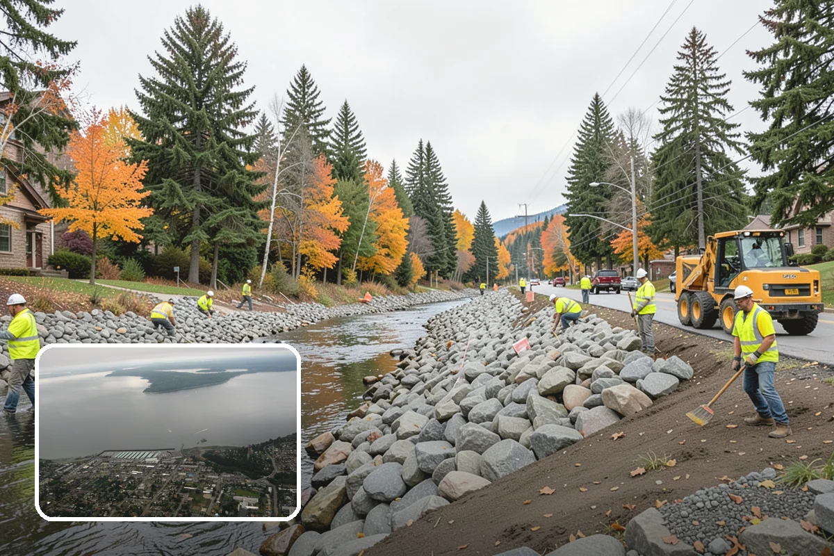 Storm Cleanup in Des Moines, King County, WA - Restores road and drainage function after storms