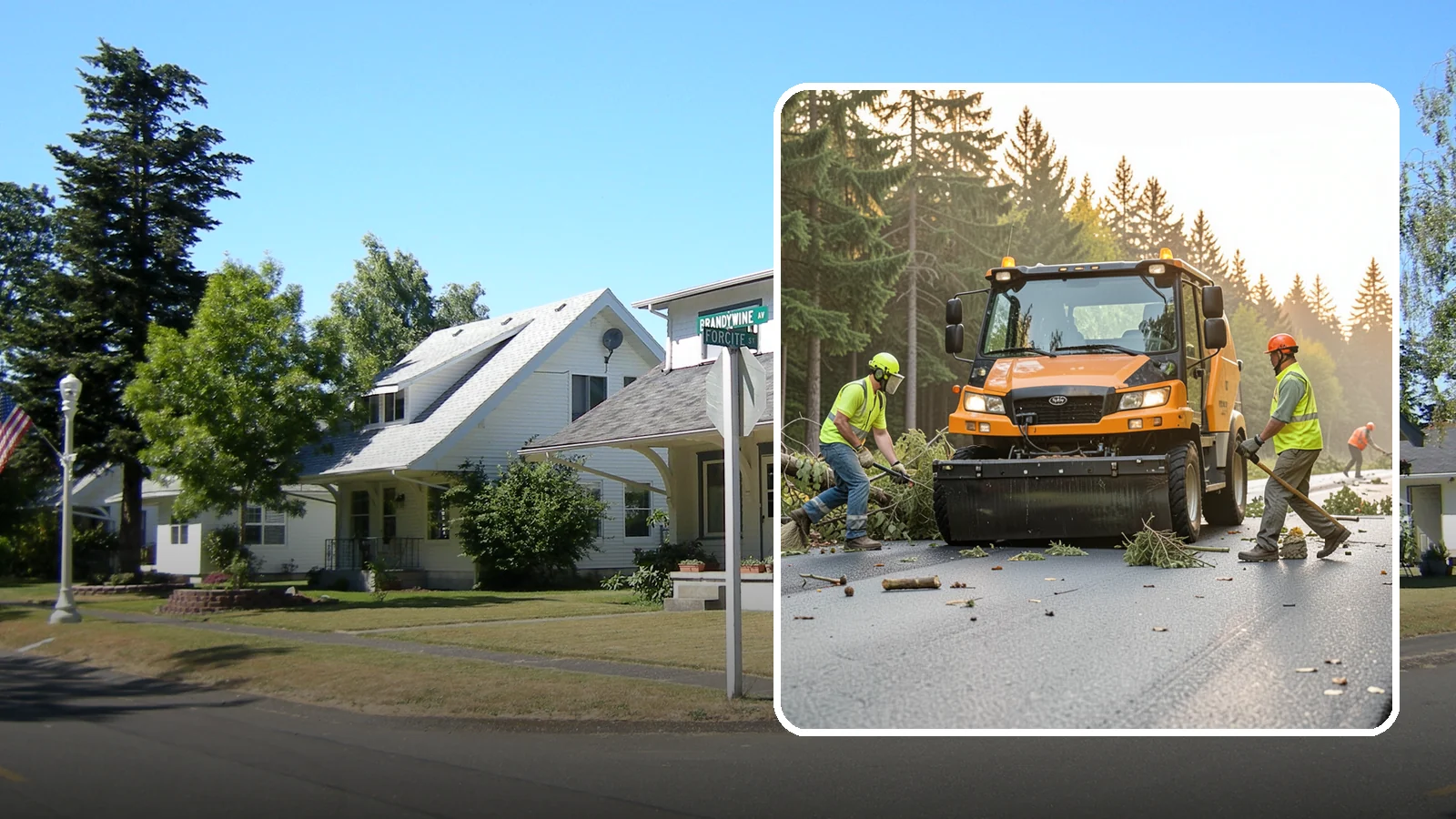 Storm Cleanup in DuPont, Pierce County, WA - Post-storm debris clearing and hauling of downed limbs and trees from public roads, parks, and facilities with...