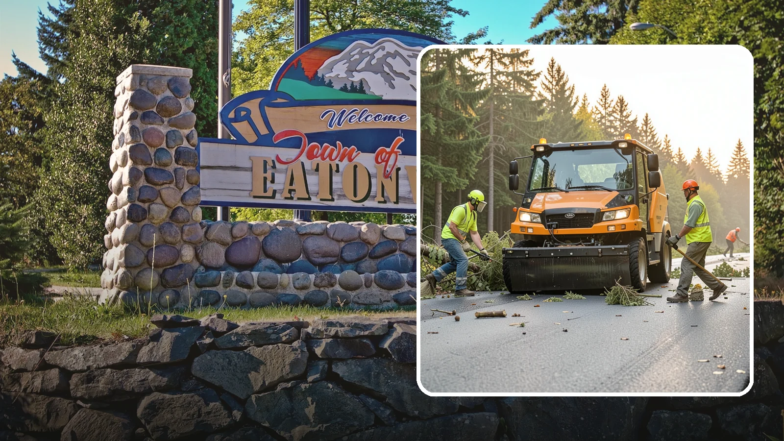 Storm Cleanup in Eatonville, Pierce County, WA - Post-storm debris clearing and hauling of downed limbs and trees from public roads, parks, and facilities with...