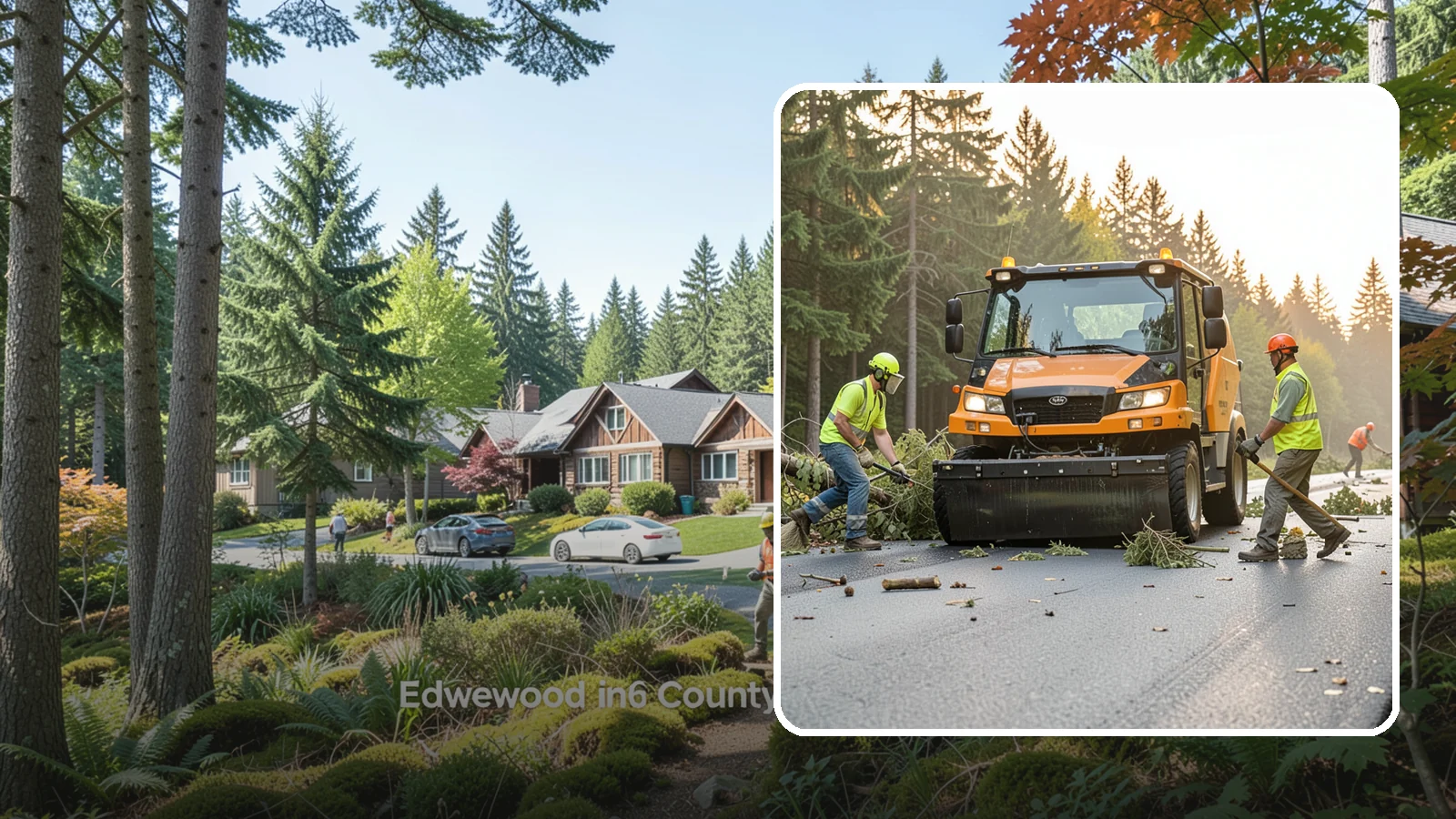 Storm Cleanup in Edgewood, Pierce County, WA - Post-storm debris clearing and hauling of downed limbs and trees from public roads, parks, and facilities with...