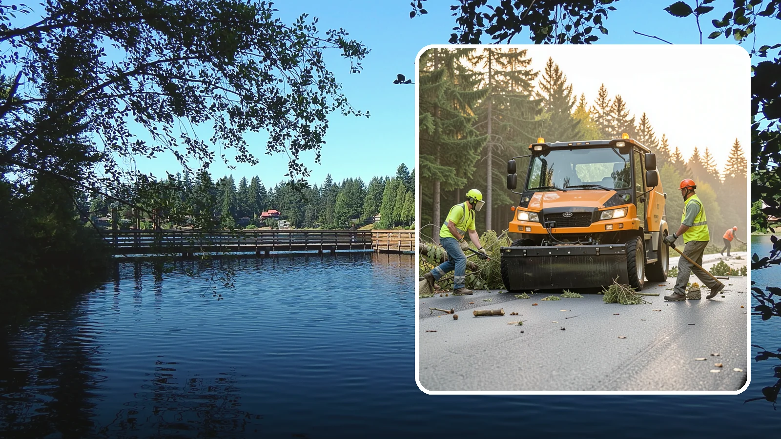 Storm Cleanup in Federal Way, King County, WA - Post-storm debris clearing and hauling of downed limbs and trees from public roads, parks, and facilities with...