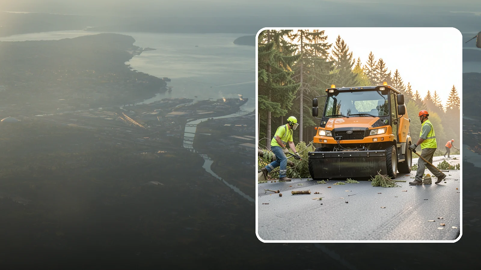 Storm Cleanup in Fife, Pierce County, WA - Post-storm debris clearing and hauling of downed limbs and trees from public roads, parks, and facilities with...