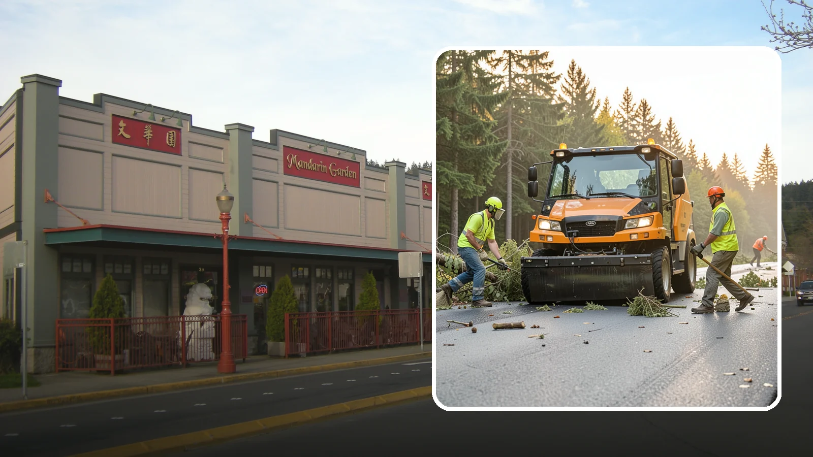 Storm Cleanup in Issaquah, King County, WA - Post-storm debris clearing and hauling of downed limbs and trees from public roads, parks, and facilities with...