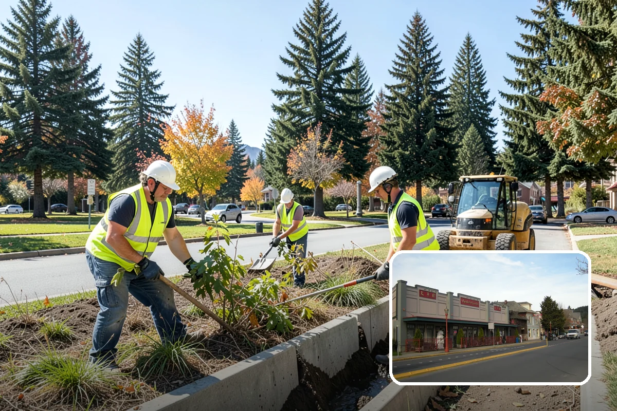 Storm Cleanup in Issaquah, King County, WA - Restores road and drainage function after storms