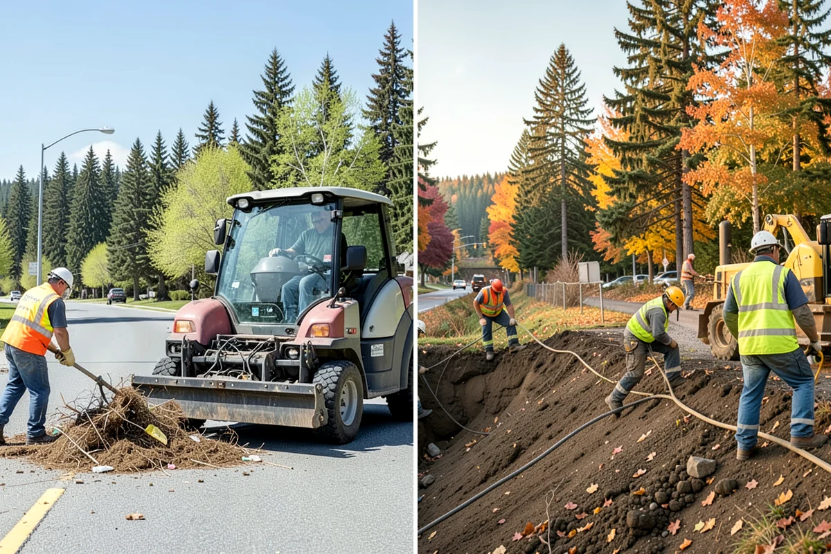 Storm Cleanup in Kenmore, King County, WA - Damage assessment and priority-route sequencing